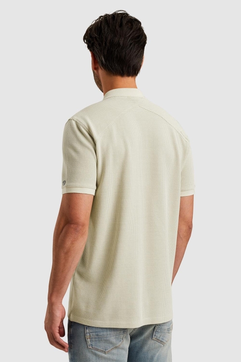 Cast Iron short sleeve r-neck two tone waffl